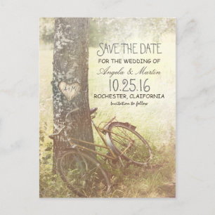 Postal De Anuncios reserva rústica del vintage del árbol de amor la