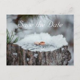 Postal De Anuncios Reservar la Fecha--Boda de Invierno