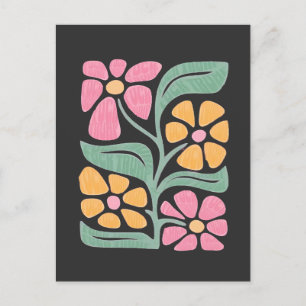 Postal De Anuncios RESIST Floral Anti Trump Protesta Política 