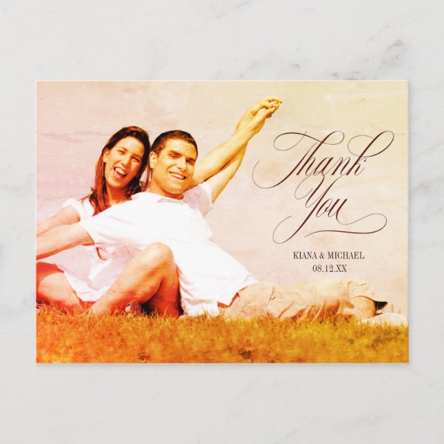 Postal De Anuncios Resumen Agate Boda Hot Naranja ID827 (Anverso)