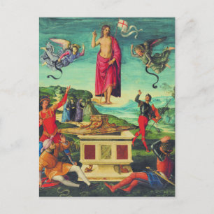 Postal De Anuncios Resurrección de Jesucristo por Rafael