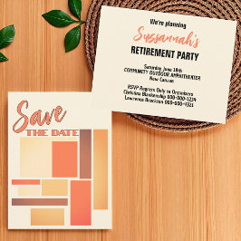 Postal De Anuncios Retirement Party Save The Date Announcement