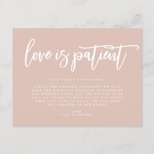 Postal De Anuncios Retraso de boda por amor paciente