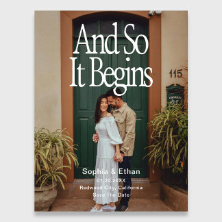 Postal De Anuncios Retro 90s And So It Begins Photo Save The Date