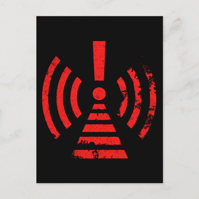 Postal De Anuncios Retro Keep Back Energy Warning Symbol (Anverso)