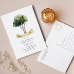 Postal De Anuncios Reunión Anual de Reunión Familiar<br><div class="desc">Con un árbol acuático, esta bonita reunión minimalista de la familia ahorra la plantilla de la tarjeta de fecha es fácil de personalizar y está lista para agregar los detalles de la reunión familiar anual para la reunión de este año. Puede hacer clic en el botón "Personalizar" para editar y...</div>