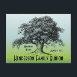 Postal De Anuncios Reunión de la Reunión de Vintage de Árboles Famili<br><div class="desc">El precioso gráfico vintage de un árbol antiguo es el símbolo perfecto para su árbol familiar o evento al aire libre. Utilice esta postal para reuniones familiares, picnics familiares, bodas rústicos al aire libre y aniversarios. Utilice esta postal como una invitación o como una postal de fecha para guardar. Cuenta...</div>