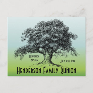 Postal De Anuncios Reunión de la reunión del vintage del árbol de