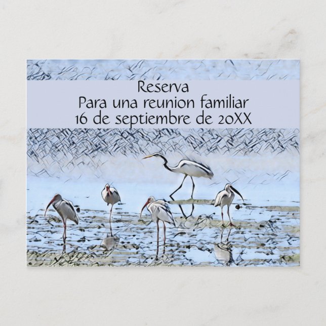 Postal De Anuncios Reunión familiar en español (Anverso)