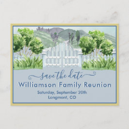 Postal De Anuncios Reunión Familiar Grabar la Fecha Campo Código QR