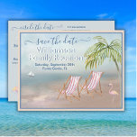 Postal De Anuncios Reunión familiar salva el código QR de la arena de<br><div class="desc">Encantadora tarjeta acuarela anunciando la Reunión Familiar con esta postal Guardar la Fecha. Información en la parte posterior para incluir el sitio web de reunión y el código QR del sitio web, si lo desea. Cualquier petición especial o pregunta de diseño, sólo tiene que enviar un chat o un correo...</div>