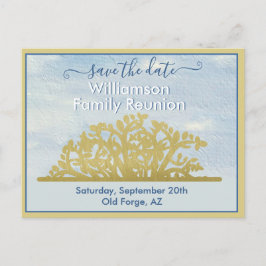 Postal De Anuncios Reunión Familiar Salva la Fecha Árbol Genealógico 