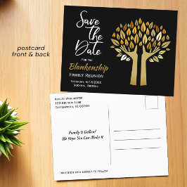 Postal De Anuncios Reunión Familiar Salva La Fecha Manos Arriba Hojas