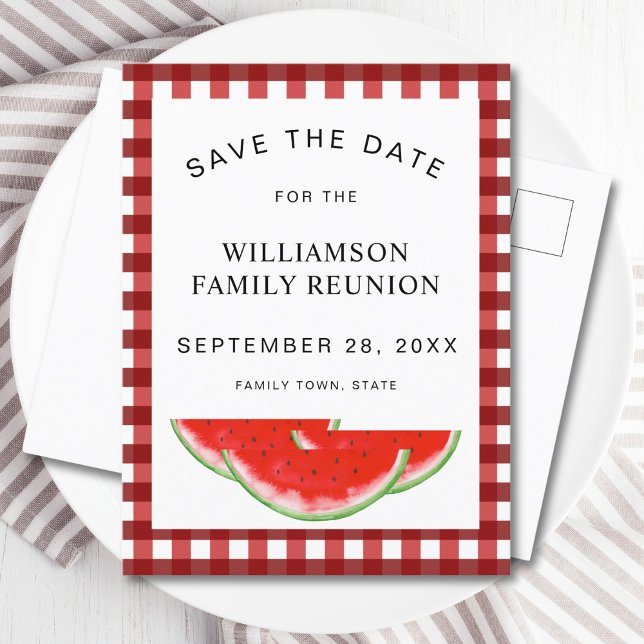 Postal De Anuncios Reunión Familiar Sandía Save The Date (Subido por el creador)