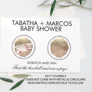 Postal De Anuncios Revelación del juego de baby shower de béisbol Tar