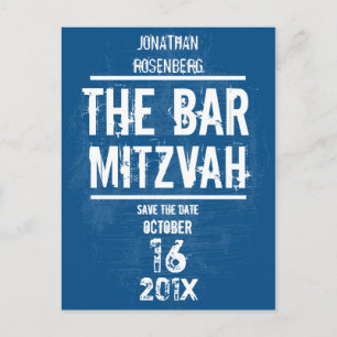 Postal De Anuncios Rock Band Bar Mitzvah Save the Date Todo Tipo, Azu