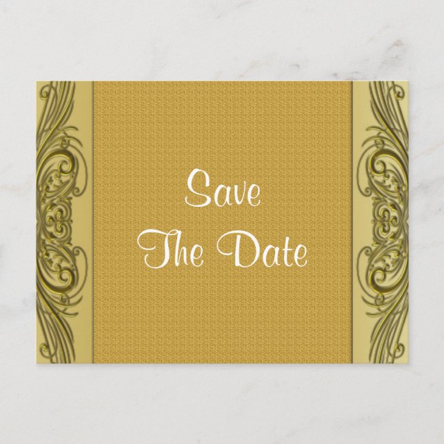 Postal De Anuncios Rollo de oro 50 aniversario de boda (Anverso)