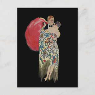 Postal De Anuncios Romance vintage Art Deco, Wedding Save the Date