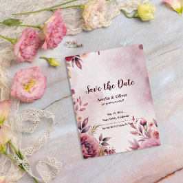 Postal De Anuncios Romantic Floral Botanical Wedding Save the Date