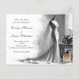 Postal De Anuncios Romantic Vintage Bridal Wedding Save the date