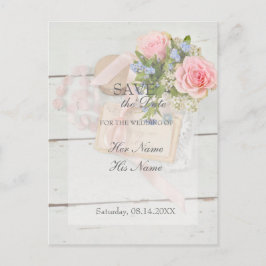 Postal De Anuncios Romántico vintage flor de primavera boda editable