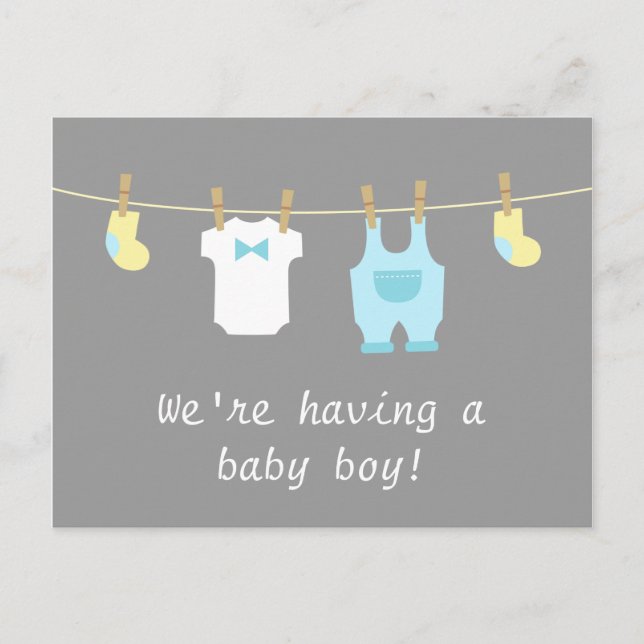 Postal De Anuncios Ropa de niño elegante y adorable (Anverso)