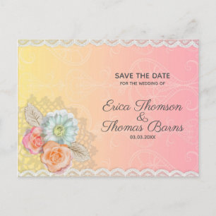 Postal De Anuncios Ropa Y Flores Blancas