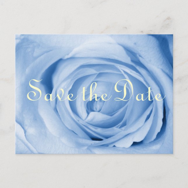 Postal De Anuncios Rosa Azul Claro Guardar Fecha (Anverso)