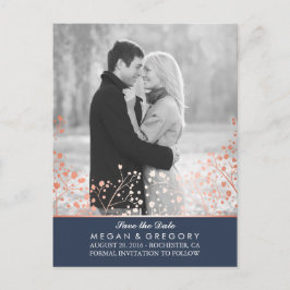 Postal De Anuncios rosa del aliento del bebé foto efecto oro guardar