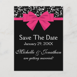 Postal De Anuncios Rosa negra y blanca rosada