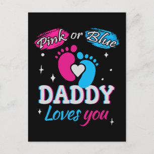 Postal De Anuncios Rosa o azul, papá te ama