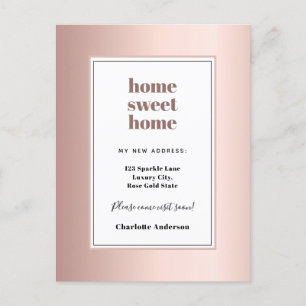 Postal De Anuncios Rosa oro moderno hogar minimalista hogar dulce hog