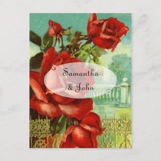 Postal De Anuncios Rosa Roja Vintage