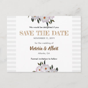Postal De Anuncios Rosas de acuarela Ballerina Wedding Salven La Fech