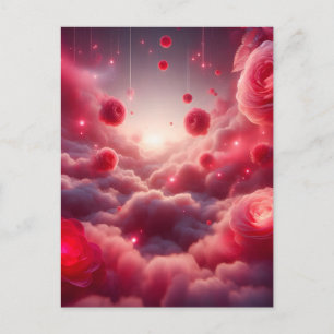 Postal De Anuncios Rosas de fantasía romántica soñadora Amor