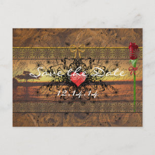 Postal De Anuncios Rosas de la vieja época de Sepia bajo las olas de 