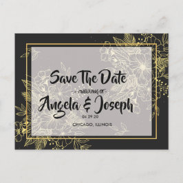 Postal De Anuncios Rosas dorados salvan la fecha