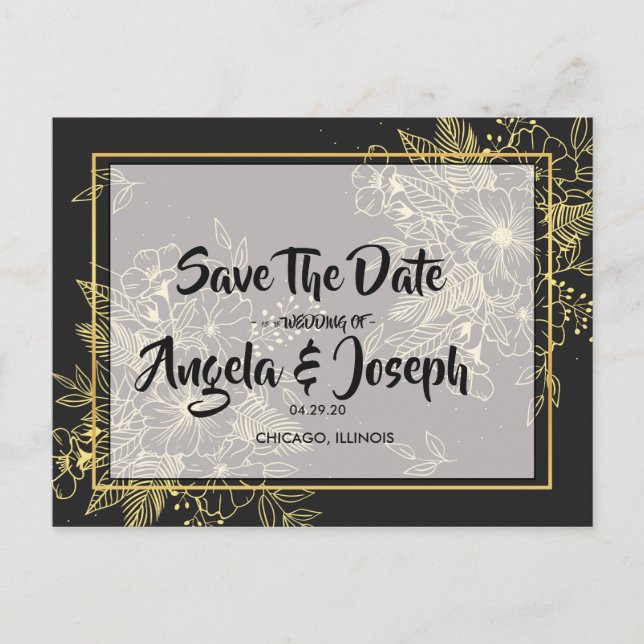 Postal De Anuncios Rosas dorados salvan la fecha (Anverso)