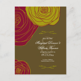 Postal De Anuncios Rosas elegantes salvan la fecha
