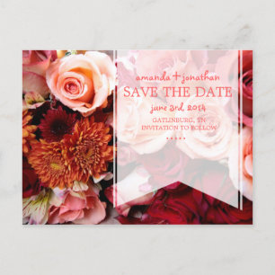 Postal De Anuncios Rosas rosadas bastante románticas para salvar la f