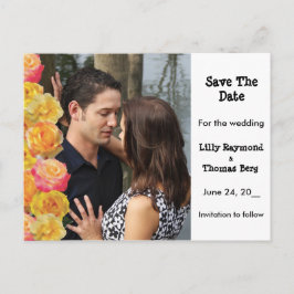 Postal De Anuncios Rosas rosas rosas y amarillas salvan la fecha