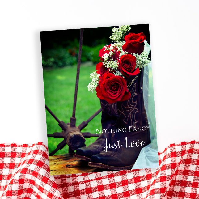 Postal De Anuncios Rosas rusos boots vaqueros casan Salven la fecha (Subido por el creador)