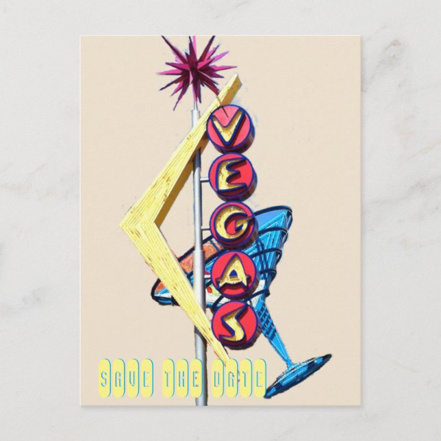 Postal De Anuncios Rótulo Boda Guay Neon Las Vegas (Anverso)