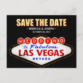 Postal De Anuncios Rótulo neón de Las Vegas - Salva al Boda de fechas