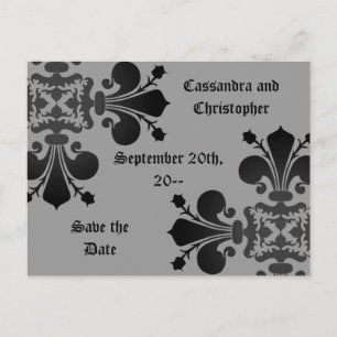 Postal De Anuncios royal punk fleur de lis damask negro gris
