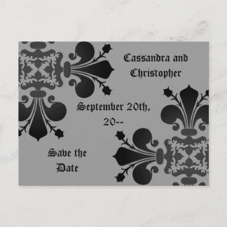 Postal De Anuncios royal punk fleur de lis damask negro gris