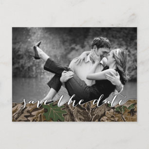 Postal De Anuncios Rustic Camo Country Photo Save the Date Card