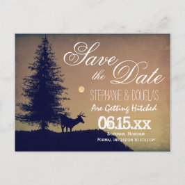 Postal De Anuncios Rústico país del Árbol de Cerfs Guarda las Postale