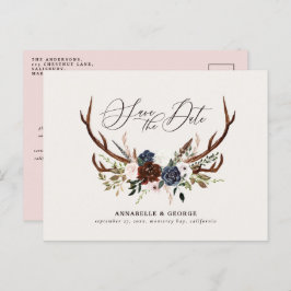Postal De Anuncios Rústicos guiñan a boda floral de la marina borgoña