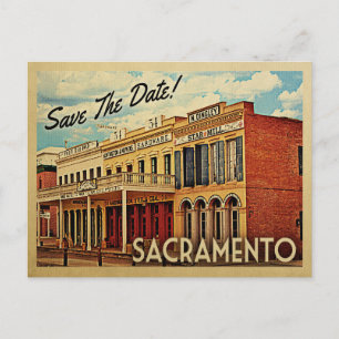 Postal De Anuncios Sacramento Guarde la Fecha California